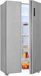 EXQUISIT Side-by-Side "SBS46-040E", Energieeffizienz: E, silber (edelstahloptik),