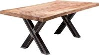 Esstisch SIT "Brixen aus recyceltem Teak mit 50-mm-Platte & X-Gestell", beige (natur,