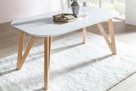 Esstisch SALESFEVER "Solna - Stilvoller Tisch f&uuml;r Ihr Zuhause", wei&szlig; (wei&szlig;, natur,