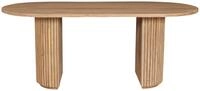 Esstisch SIT "Samos 180 x 90 cm aus massivem Mangoholz im Ribbed-Look", beige (natur,