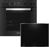MIELE Induktions Herd-Set "H2459I D OBSW + KM 7061 FR", Energieeffizienz: A+, schwarz