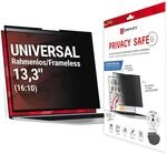 DISPLEX Displayschutzfolie "Privacy Safe", schwarz, B:27cm H:0,5cm T:40,5mm,