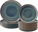 Geschirr-Set "Tafelservice Crafted 12er Set", bunt (breeze), 12, Porzellan, LIKE. BY