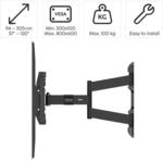 HAMA TV-Wandhalterung "schwenkbar, vollbeweglich, 94-304,8cm(37"-120" ), 43",