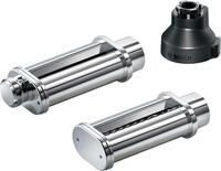 BOSCH Nudelvorsatz "MUZS6PP Zubeh&ouml;r-Set PastaPassion", grau (edelstahl),