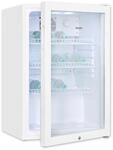 EXQUISIT Getr&auml;nkek&uuml;hlschrank "GKS120-GT-160C weiss", Energieeffizienz: C, silber