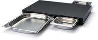 Schneidebrett CONTINENTA "Duracore schwarz", schwarz, B:32,6cm H:5cm L:50cm,