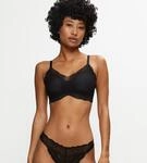 B&uuml;gelloser BH TRIUMPH "Lift Smart P EX", Damen, Gr. 1, N-Gr, schwarz, Spitze,