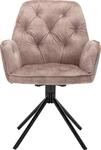 Esszimmerstuhl BYLIVING "Sarina", beige (beige, schwarz), B:64cm H:89cm T:63cm,