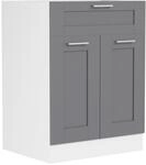 Unterschrank VCM "K&uuml;chenschrank 60 cm Unterschrank Schublade Colura", schwarz