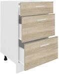 Unterschrank VCM "K&uuml;chenschrank B 50 cm Unterschrank Schublade Esilo", braun (wei&szlig;,
