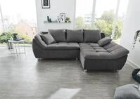 Ecksofa JOCKENH&Ouml;FER GRUPPE "Genua L-Form, B: 250 cm", grau (dunkelgrau, grau),