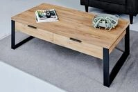 Couchtisch JAHNKE "LOOP COFFEE", braun (kerneiche, schwarz, kerneiche), B:118cm