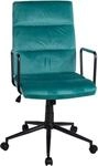 Drehstuhl DUO COLLECTION "Flora", blau (petrol, schwarz, petrol), H:111cm T:57cm,