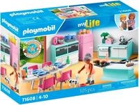 Konstruktions-Spielset PLAYMOBIL "K&uuml;che mit Essplatz (71608), myLife", bunt,