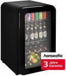 HANSEATIC Getr&auml;nkek&uuml;hlschrank "HBC115ERBH black", Energieeffizienz: E, silber