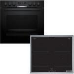 BOSCH Induktions Herd-Set "HND677LS62", Energieeffizienz: A+, schwarz, Herdsets,