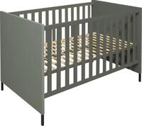 Babybett M&Auml;USBACHER, gr&uuml;n (pine gr&uuml;n), B:76cm H:93cm T:144cm, Holzwerkstoff,