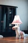 LED Tischleuchte "Elsa das Einhorn", rosa (wei&szlig;, rosa und silber), 1, H: 51cm, 1