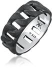 Silberring KUZZOI "Ring Herren Chunky Chain Look Panzerglieder 925 Silber" Gr....