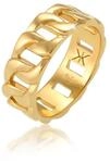 Silberring KUZZOI "Ring Herren Chunky Chain Look Panzerglieder 925 Silber" Gr....