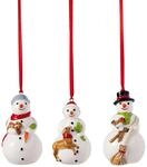 Weihnachtsfigur VILLEROY & BOCH "Ornamente Schneemann Nostalgic Ornaments 3er Set