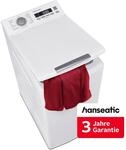 HANSEATIC Waschmaschine Toplader "HTW8013A", Energieeffizienz: A, wei&szlig;, B:40cm