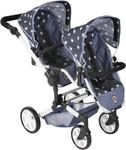 Puppen-Zwillingsbuggy CHIC2000 "Linus Duo", blau (sternchen blau), Puppenwagen,