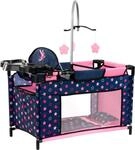 Puppenbett BAYER "Multibett", blau (fee blau, rosa), Puppenm&ouml;bel, KinderB:32cm