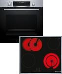 BOSCH Backofen-Set "HBD671CS62", Energieeffizienz: A+, schwarz (schwarz, edelstahl),