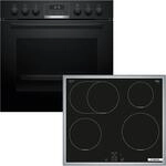 BOSCH Induktions Herd-Set "HND615LS67", Energieeffizienz: A+, schwarz, Herdsets,