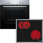 BOSCH Elektro-Herd-Set "HND211CS63", Energieeffizienz: A, schwarz (schwarz,