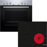 BOSCH Elektro-Herd-Set "HND210CS63", Energieeffizienz: A, schwarz, Herdsets,