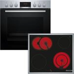 BOSCH Elektro-Herd-Set "HND411LR63", Energieeffizienz: A+, schwarz, Herdsets,