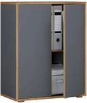 Aktenschrank VCM "B&uuml;roschrank Aktenschrank Sideboard Salia 2fach", schwarz