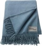 Wohndecke "Basics", blau (nachtblau), B:140cm L:200cm, Baumwolle, Polyacryl,...