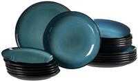 Tafelservice RITZENHOFF & BREKER "Bali", blau, 18 Stk., Steinzeug,...