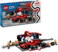 Konstruktionsspielsteine LEGO "F1 Boxenstopp mit Boxencrew und Ferrari Flitzer