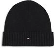 Strickm&uuml;tze TOMMY HILFIGER "TH FLAG PIMA COTTON BEANIE", Herren, grau (charcoal