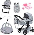 Kombi-Puppenwagen BAYER "Xeo Deluxe, grau", grau, Puppenwagen, KinderB:37cm...