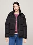 Steppjacke TOMMY JEANS "TJW ALASKA PUFFER EXT", Damen, Gr. L (40), schwarz, Web,