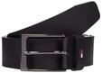 Lederg&uuml;rtel TOMMY HILFIGER "LAYTON 3.5 cm breit", Herren, Gr. 85, schwarz,