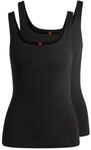 Tanktop HUGO UNDERWEAR "TWIN VEST", Damen, Gr. M (38), schwarz (schwarz 001), Jersey,