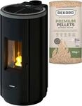 Pelletofen FREEPOINT "Chrome 7", schwarz, Kamin&ouml;fen, Pelletofen
