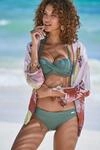 B&uuml;gel-Bandeau-Bikini-Top LASCANA "Italy", Damen, Gr. 32, Cup A, gr&uuml;n (oliv),
