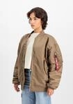 Bomberjacke ALPHA INDUSTRIES "MA-1 Core W", Damen, Gr. XS/S, grau (taupe),