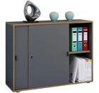 Aktenschrank VCM "B&uuml;roschrank Aktenschrank Schiebet&uuml;ren Salia 2fach", schwarz