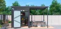 Ger&auml;tehaus KONIFERA "Gartenhaus Stefano mini", grau (anthrazit), Metall,