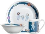 Kindergeschirr-Set LEONARDO "Kindergeschirr Set BAMBINI AVVENTURA", blau (weltall),