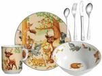 Kindergeschirr-Set RITZENHOFF & BREKER "Kindergeschirr mit Besteck Waldtiere bunt",